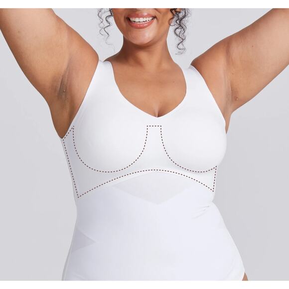 Honeylove LiftWear Tank Womens 2X Wide Strap Top Control Smooths  Shape wear - Picture 3 of 11